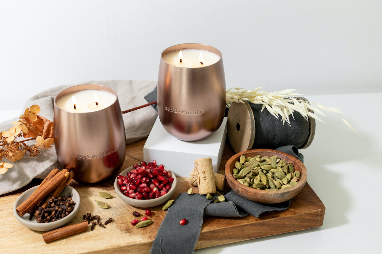 METALLIC BRONZE COLLECTION – Elegant Hand-Poured Soy Candles