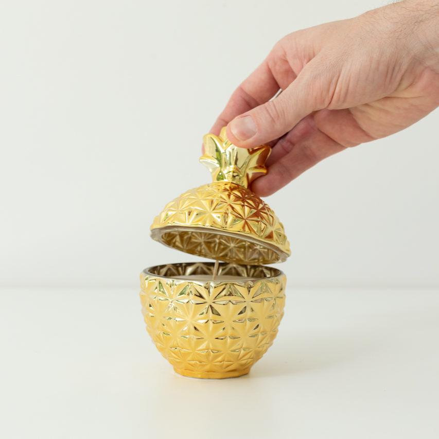Golden Pineapple Candle
