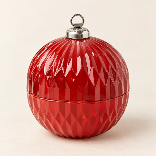 Very Merry | Red Glass Ornament Candle