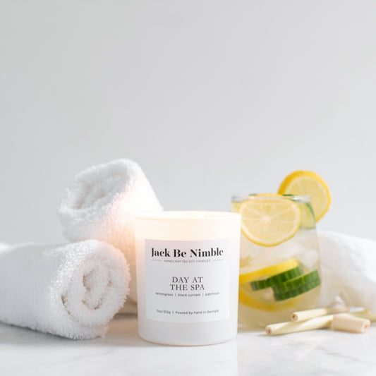 Hand-poured spa-scented soy candle