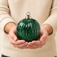 Garland | Green Glass Ornament Candle