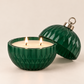Garland | Green Glass Ornament Candle